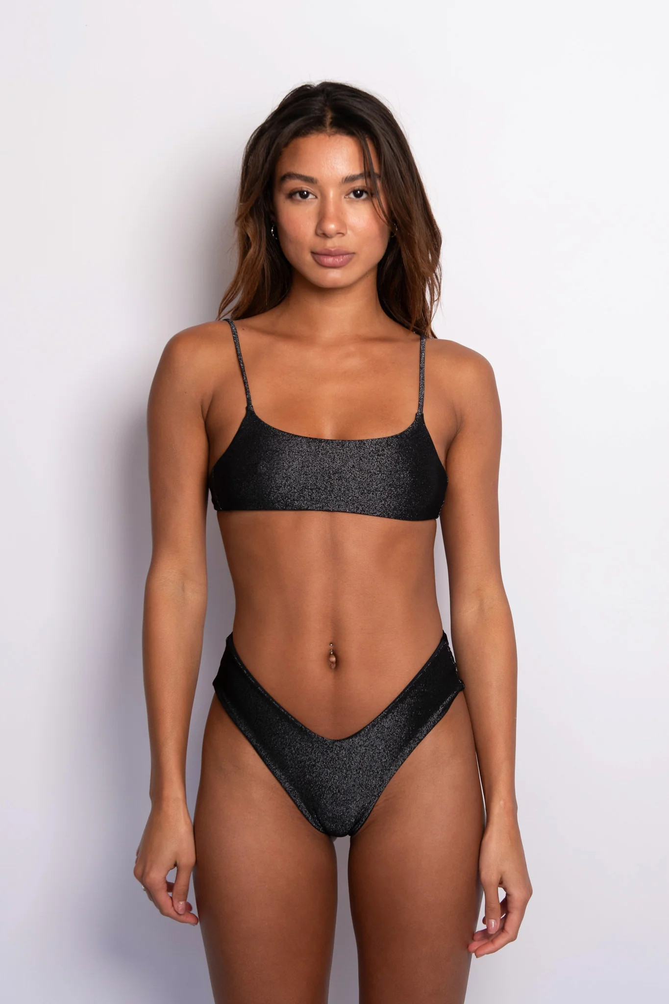 Maddie Top - Black Sparkle | Skatie LLC