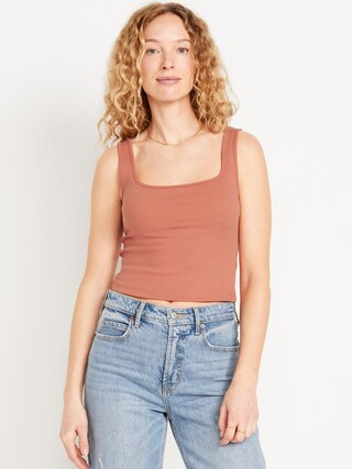 Ultra-Crop Rib-Knit Tank Top | Old Navy (CA)