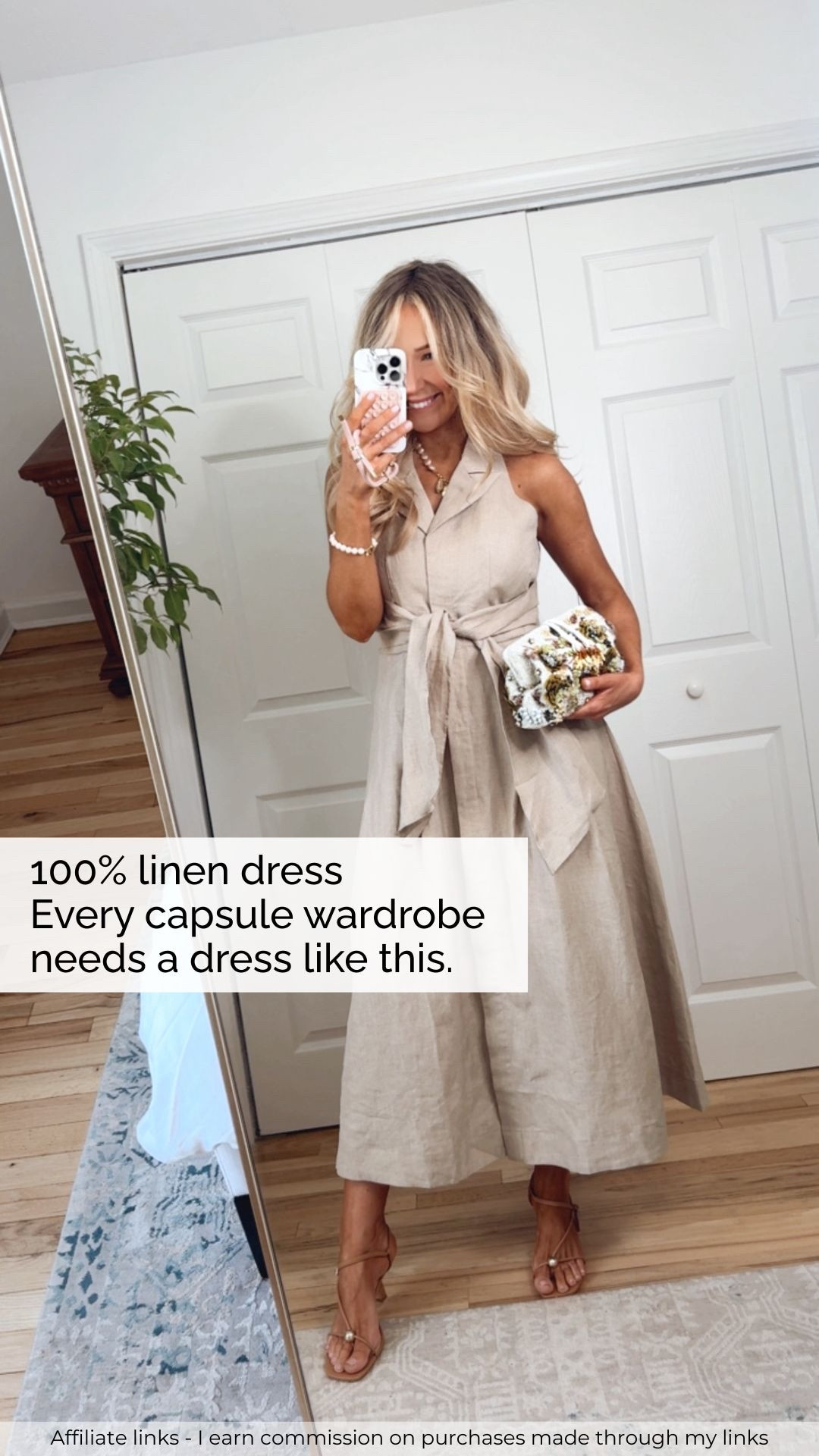 Affiliate links - I earn commission on purchases made through my links | 100% linen dress