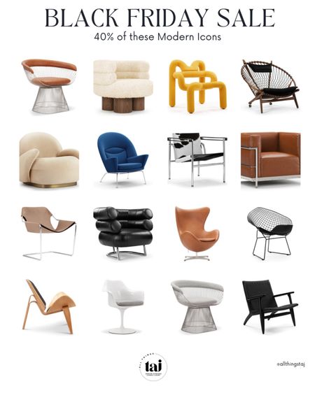 Early Black Friday deals have already kicked off and these modern icons are now 40% off. 🤗If you love to have your furniture be a form of art, what better way than to bring in an accent chair as a talking piece. Check these out. Happy holidays!! 🥂🥰

#LTKCyberWeek #LTKsalealert #LTKHoliday