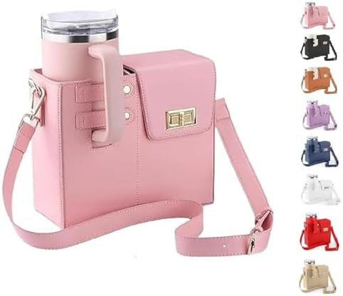 Crossbody Bag Purse for Stanley Cup Bag 2025 New Outdoor Portable Water Bottle Holder with Adjust... | Amazon (US)