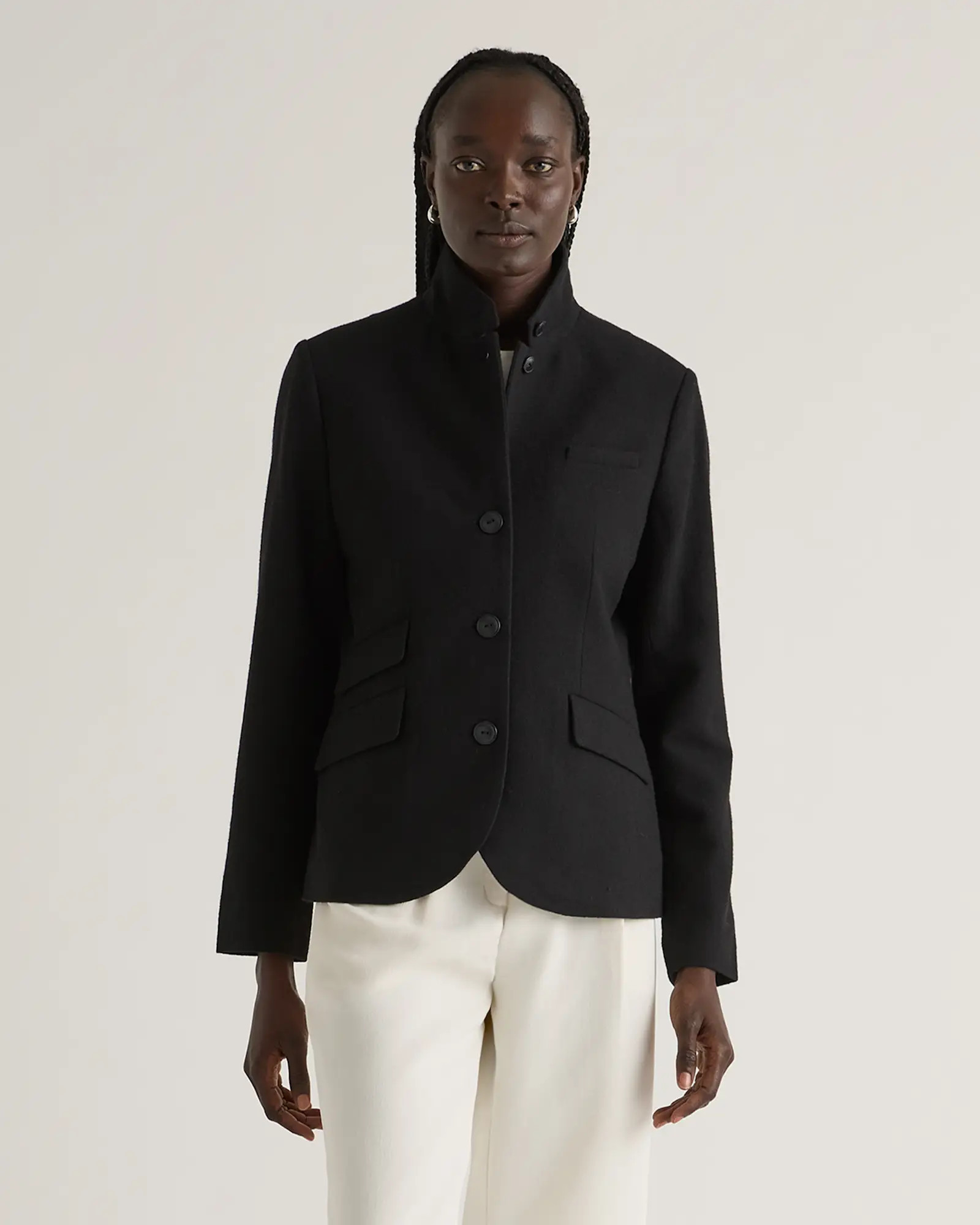 Italian Wool Stand Collar Blazer | Quince