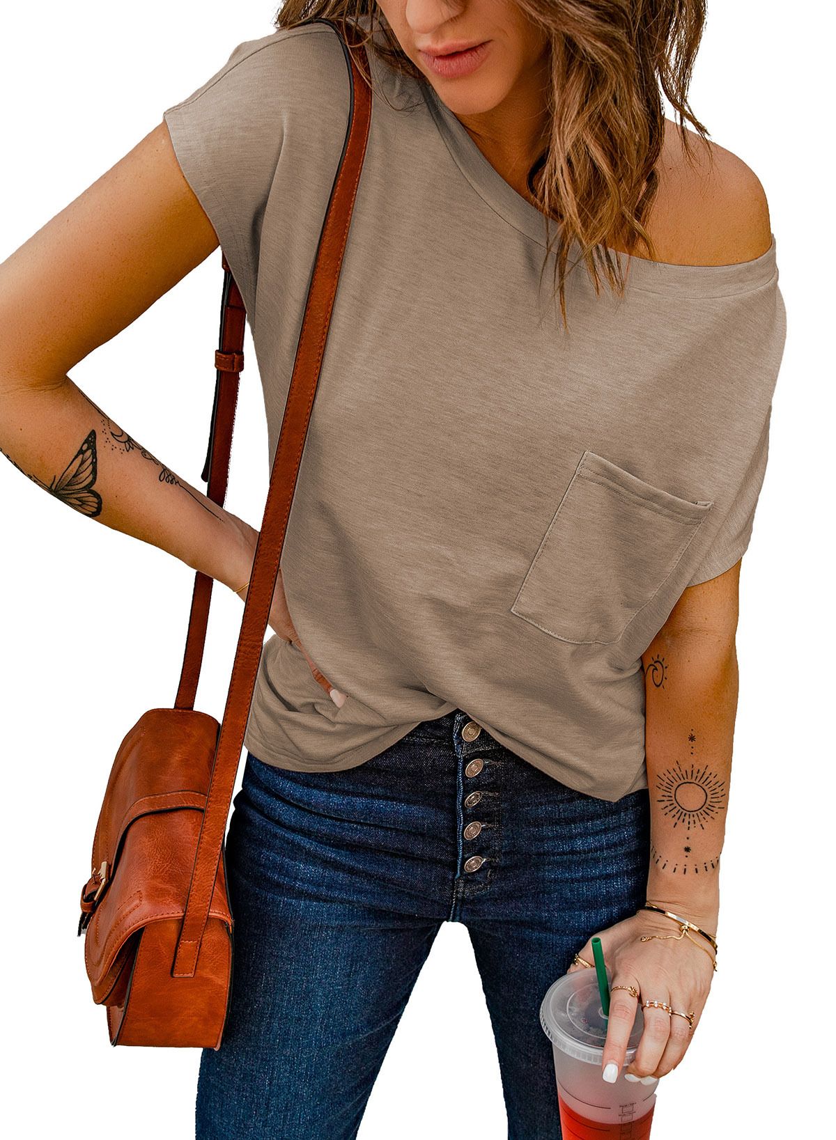 Sidefeel Womens Summer Crewneck Cap Sleeve Shirts Tops Loose Casual T Shirt Blouses Basic Tees wi... | Walmart (US)