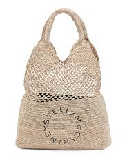 Made In Italy Raffia And Crochet Tote | Marshalls
