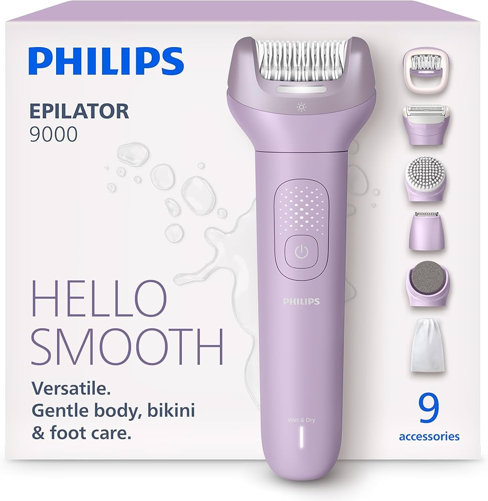Philips Epilator Series 9000 - Cordless Wet and Dry Epilator, Shaver & Trimmer for Women, Hair Re... | Amazon (CA)