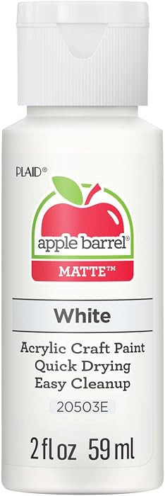 Apple Barrel Acrylic Paint in Assorted Colors (2 Ounce), 20503 White | Amazon (US)