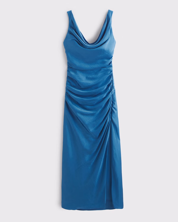 Cowl Neck Draped Maxi Dress | Abercrombie & Fitch (US)