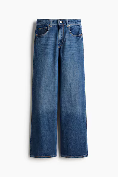 H & M - Harper High Rise Wide Leg Jeans - Blue | H&M (US + CA)