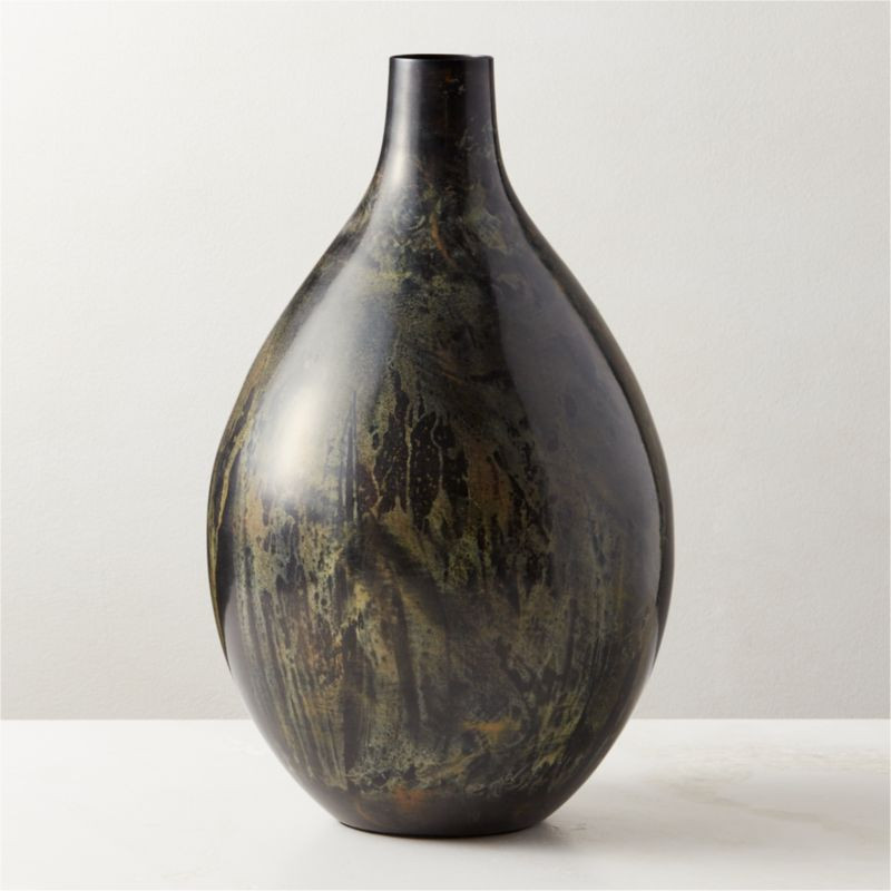 Arvada Patina Black Vase + Reviews | CB2 | CB2