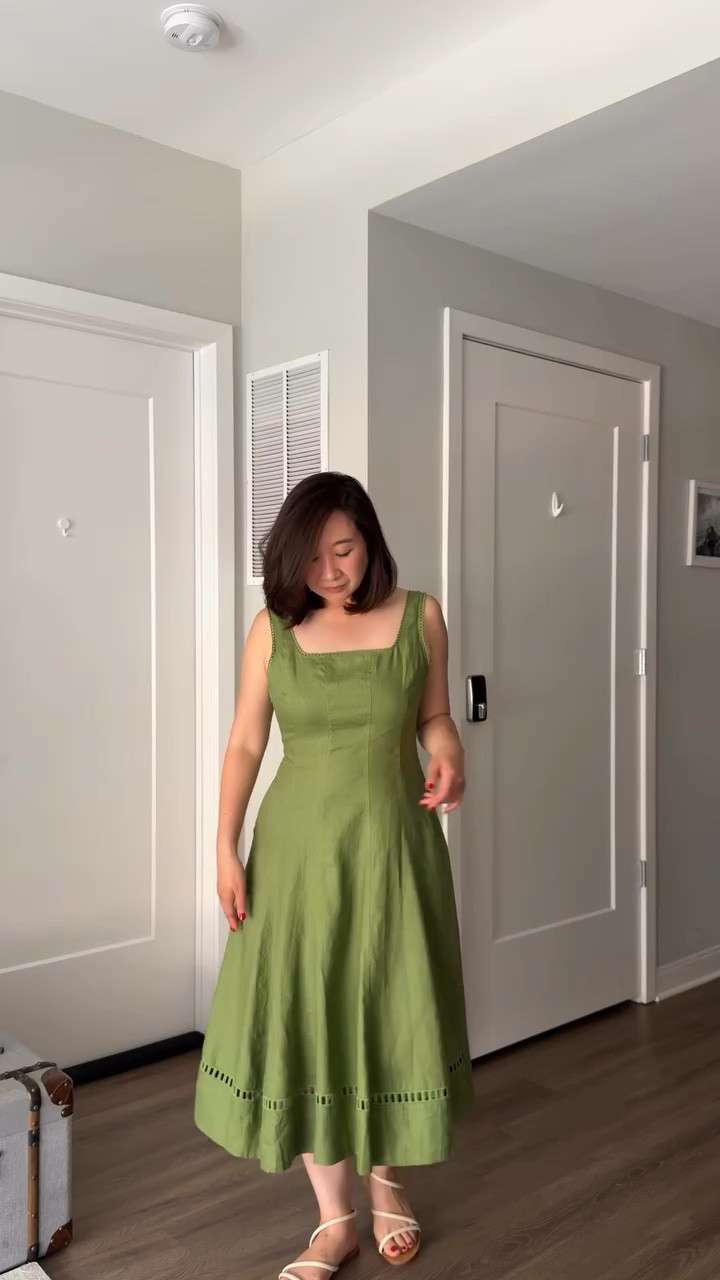 Are you sure? 😏🤭 Which look is your fave? 1, 2, 3, 4, or 5?

Comment GREEN and I’ll send you the link to this green linen dress that also comes in ivory!