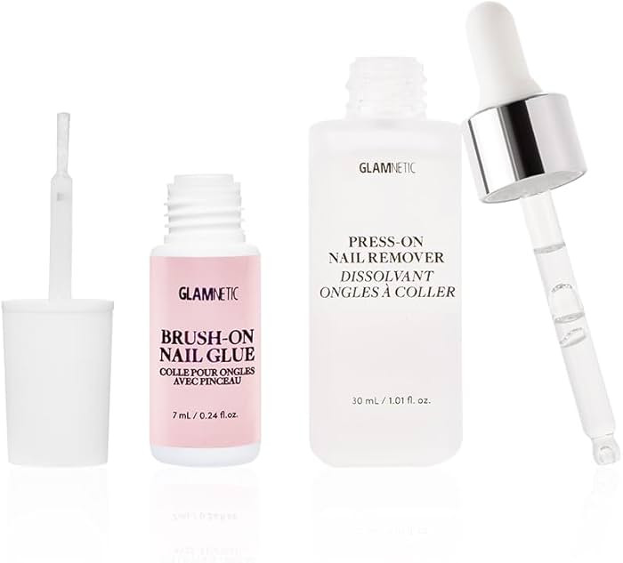 Glamnetic Super Strong Brush On Nail Glue and Press On Nail Remover | Odorless, No Acetone, Gentl... | Amazon (US)