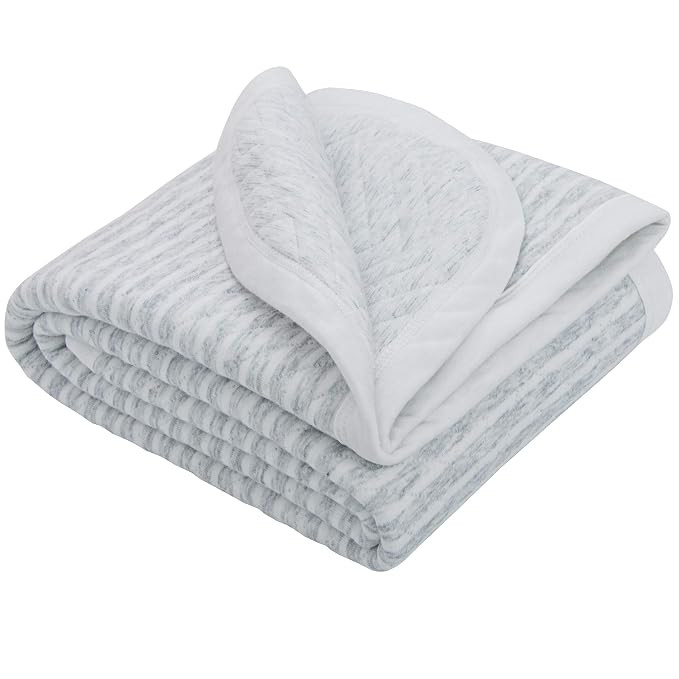 NTBAY Jersey Cotton Quilted Toddler Blanket, Breathable and Warm for Boys and Girls Baby Blanket,... | Amazon (US)