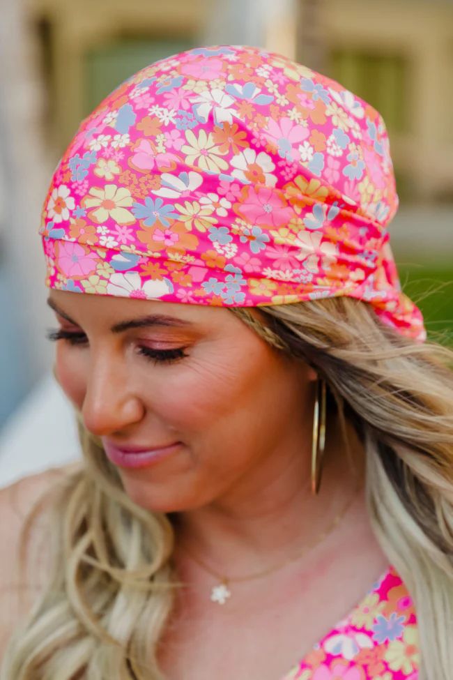 The Horton Floral Headscarf Krista Horton X Pink Lily | Pink Lily