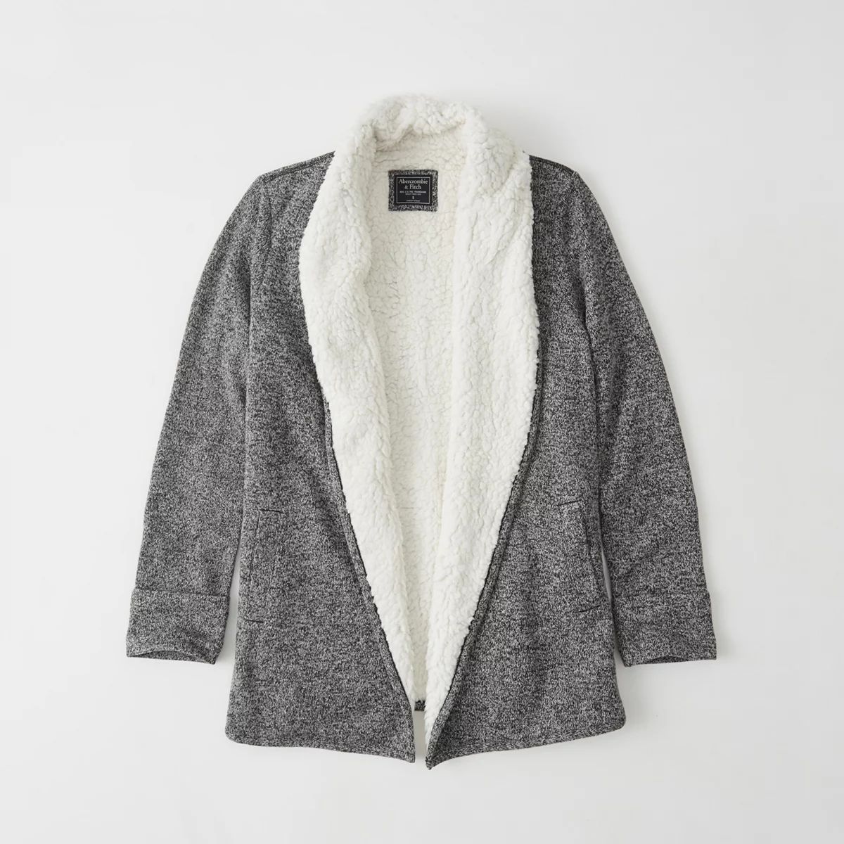 Sherpa-Lined Cardigan | Abercrombie & Fitch US & UK
