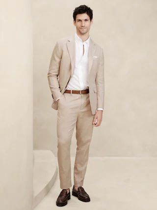 Tailored-Fit Linen-Blend Trouser | Banana Republic Factory