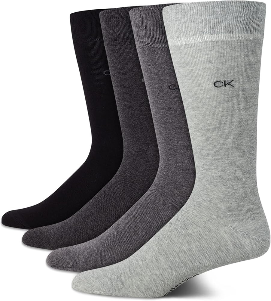 Calvin Klein Men's Crew Dress Socks (4-Pack) | Amazon (US)