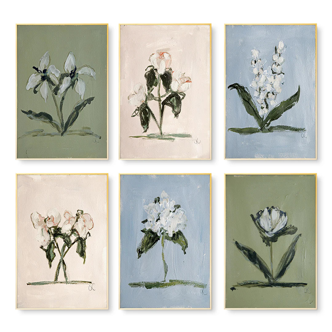 Botanical Set of 6 by Cady Karras Art Prints | Urban Garden Prints