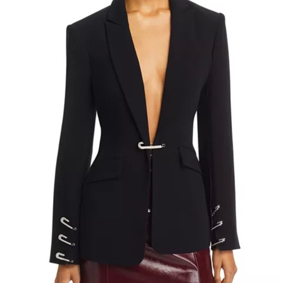 Cinq a Sept Cheyenne Black Blazer Rhinestone Safety Pin Accents | Poshmark