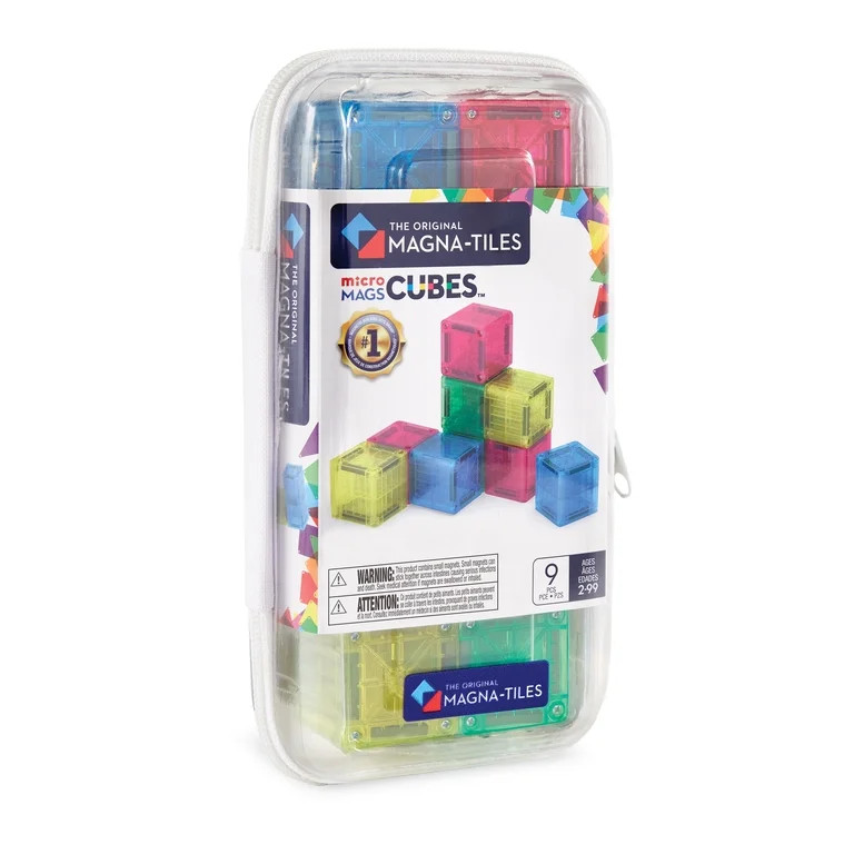 The Original MAGNA-TILES\u00ae microMAGS Cubes 9-Piece Magnetic Construction Set | Walmart (US)