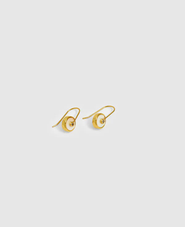Stone Inlay Coin Earrings | Madewell