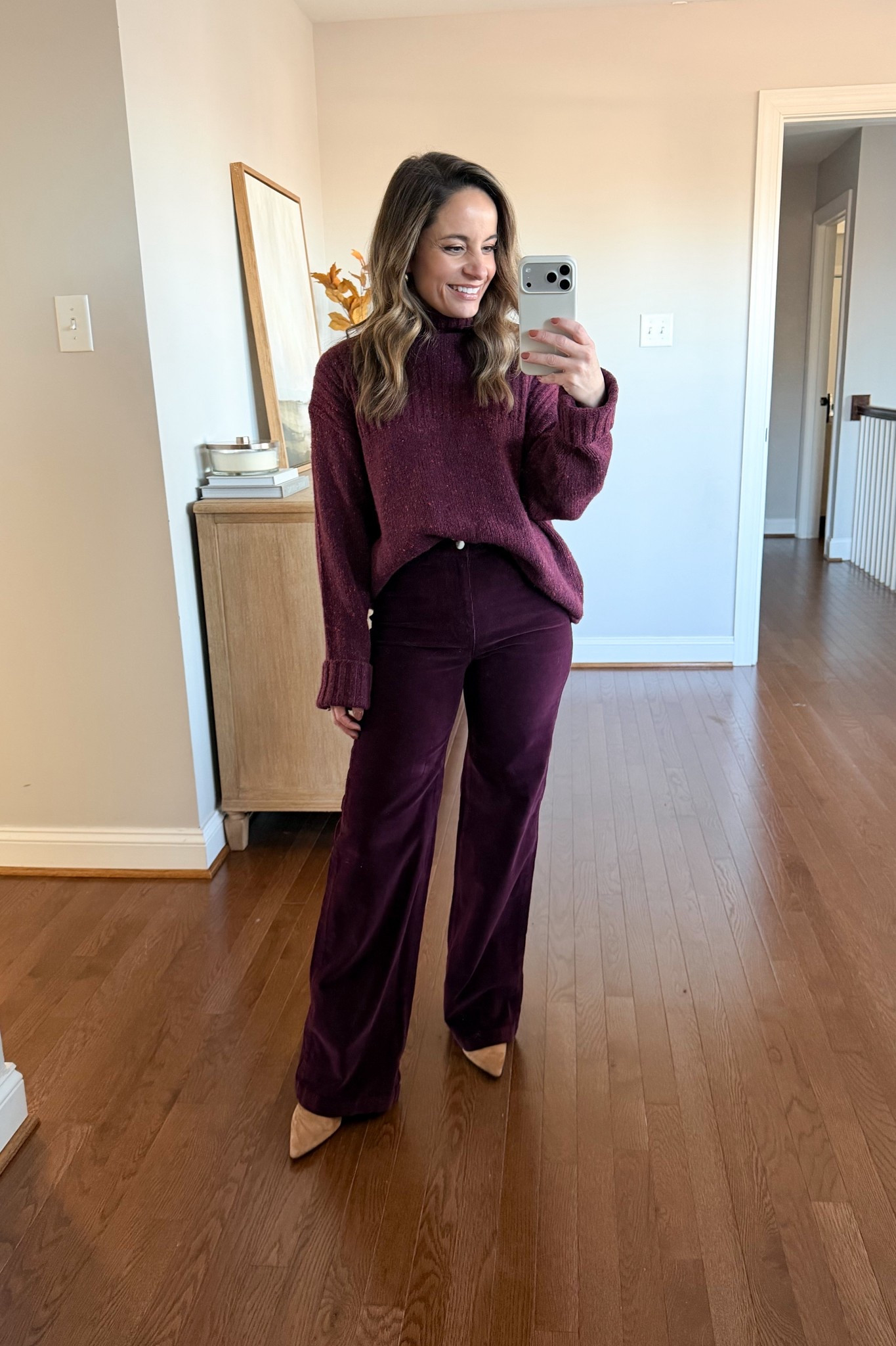 A tonal fall outfit with purple corduroy pants! 

Pants (Madewell): 24 - in standard sizing the pants have a 10.5” rise and a 29” inseam, petite has a 10” rise and a 27” inseam. I’m wearing standard here so I could wear heeled boots. They’re true to size with stretch! 

Sweater (j.crew): xxs - oversized fit 
Boots (j.crew): tts 



#LTKPetite