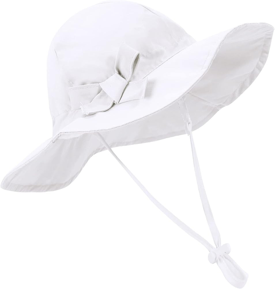 Durio UPF 50+ Sun Protection Wide Brim Baby Girl Sun Hat Cute Summer Beach Baby Sun Hat Baby Girl... | Amazon (US)