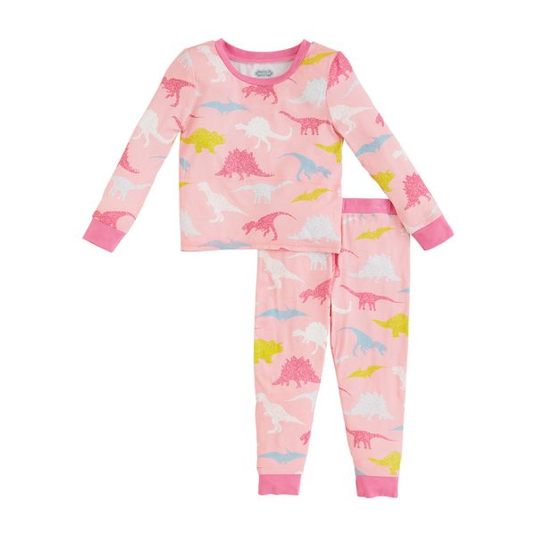 Pink Dino Glow Pajamas | Mud Pie