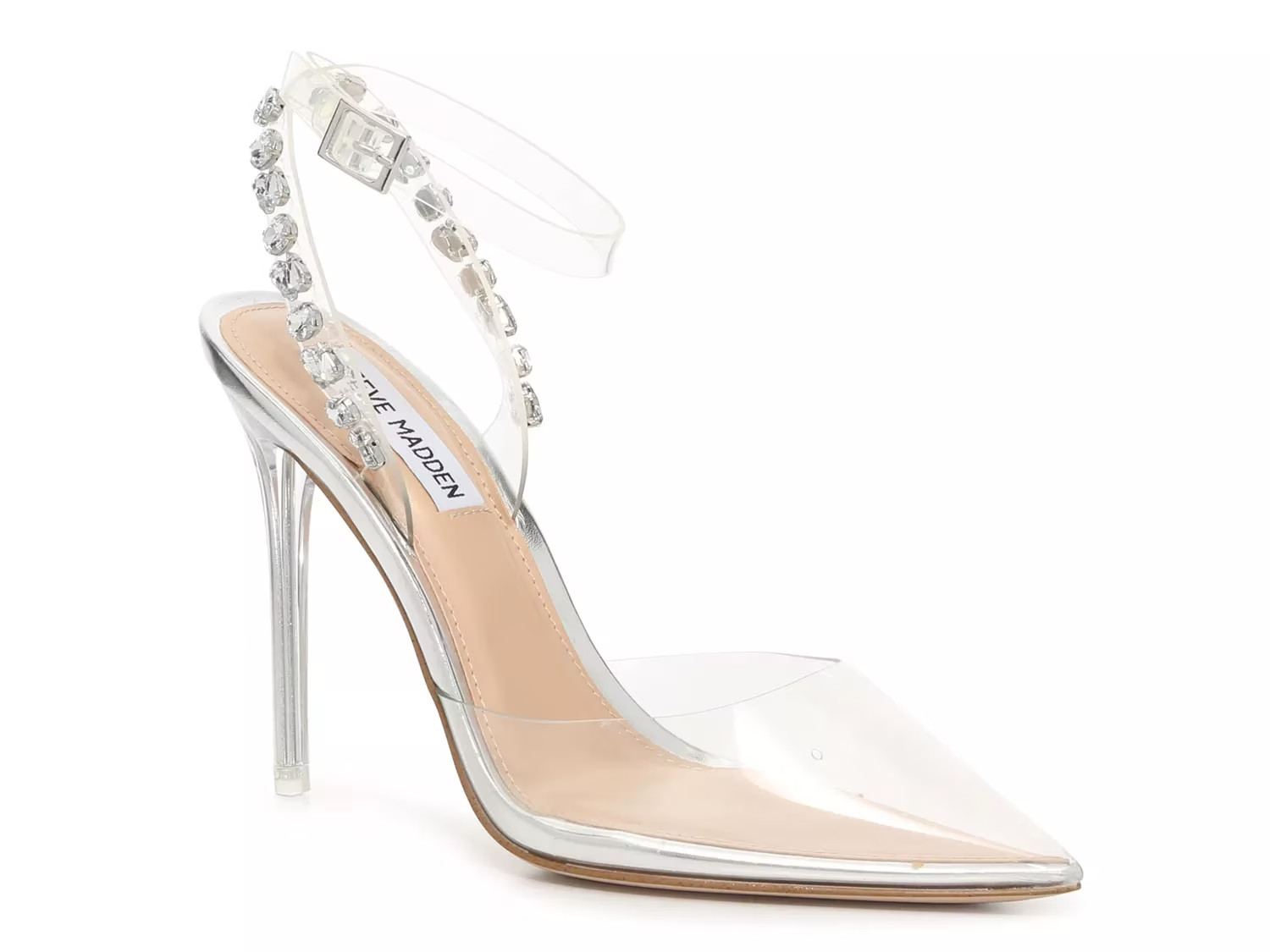 Steve Madden Vary Pump | Women's | Clear | Size 6 | Heels | Pumps | Ankle Strap | Stiletto | DSW