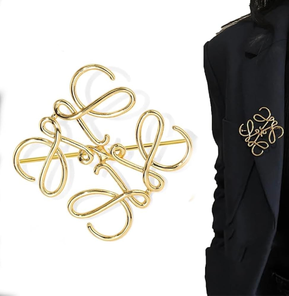 18k Gold Plated Geometric Women's Square Hollow Symmetrical Brooch-Simple Sweater Shawl Pins Scar... | Amazon (US)