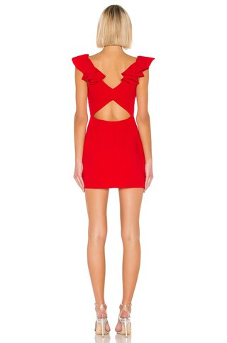 Amanda Uprichard Gimlet Dress in Lipstick from Revolve.com | Revolve Clothing (Global)
