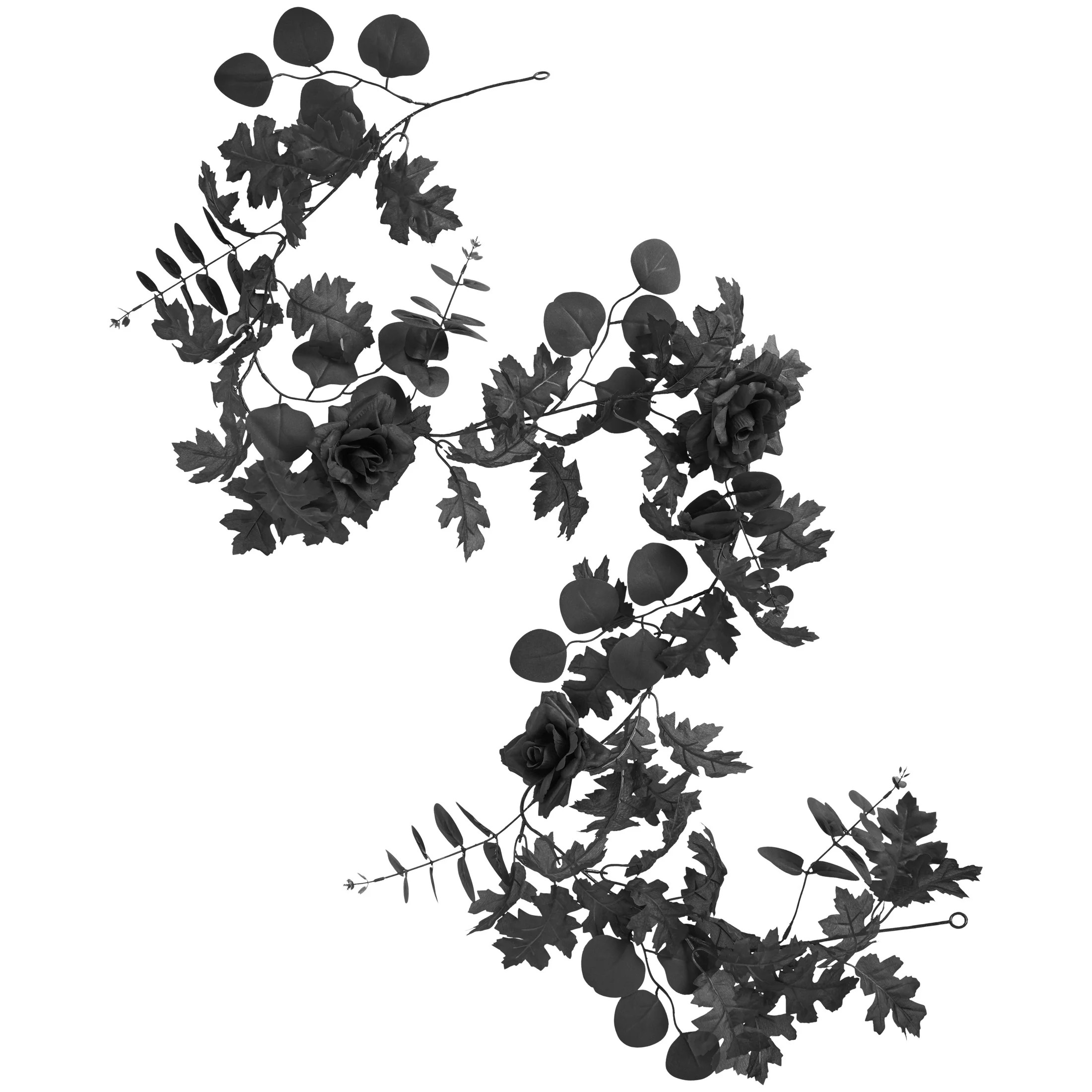 Eucalyptus and Oak Leaves Garland, Black, 6', Fall by Way To Celebrate | Walmart (US)