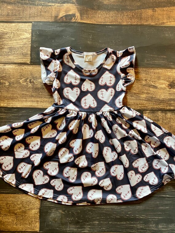Baseball Hearts Twirly Dress | Etsy (US)