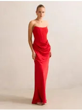 Isra Drape Strapless Maxi Dress | Forever New (UK & IE)