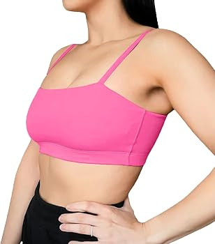 Aoxjox Women's Workout Bandeau Sports Bras Training Fitness Running Yoga Crop Tank Top | Amazon (US)