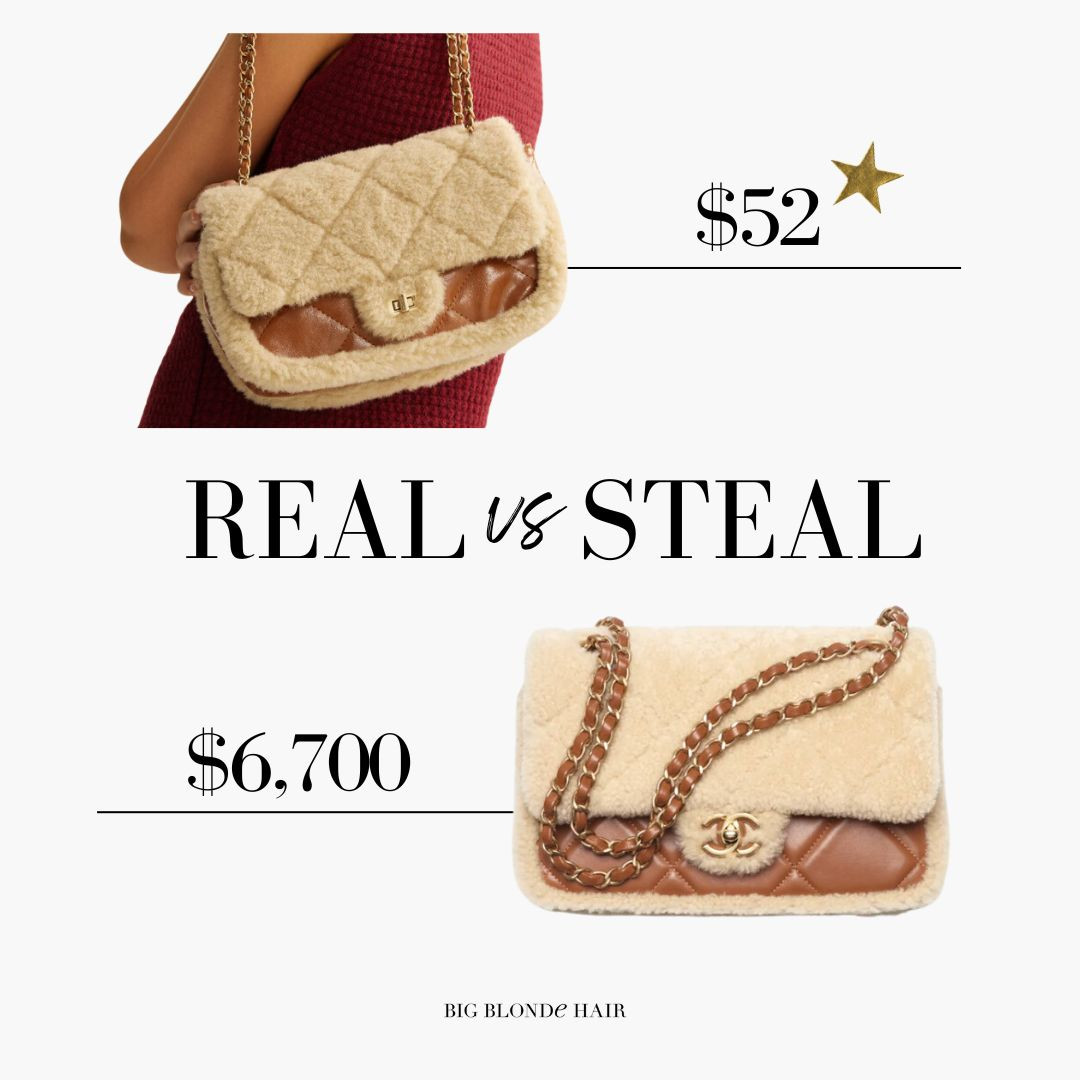 $6700 Tan Quilted Leather and Shearling Bag vs $52 Look for Less 

 #LTKFindsUnder50 #LTKFindsUnder100