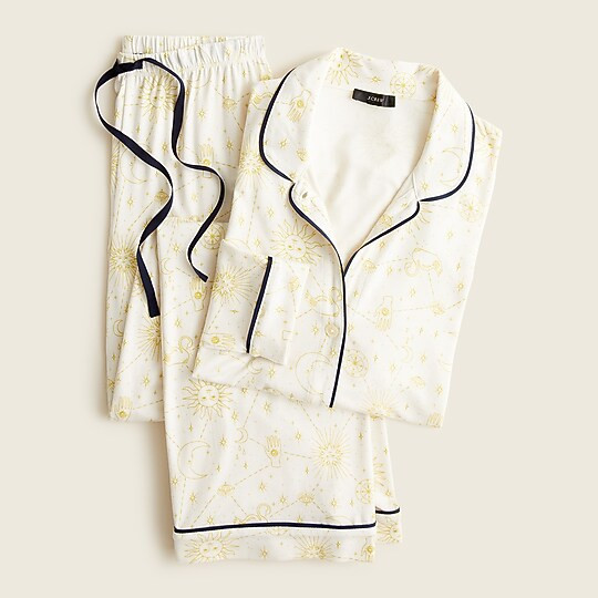 Eco dreamiest long-sleeve pajama set in constellation print | J. Crew US