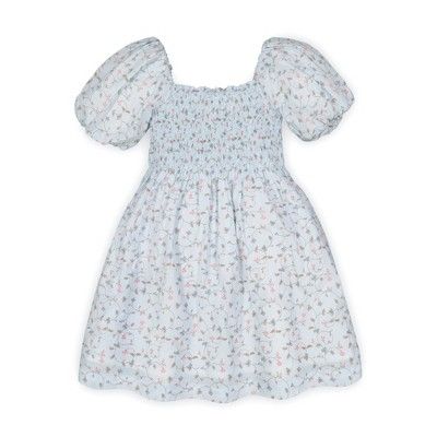 Hope & Henry Girls' Short Bubble Sleeve Smocked Dress, Toddler | Target