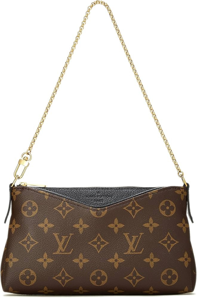 Amazon.com: Louis Vuitton, Pre-Loved Black Monogram Canvas Pallas Clutch, Black : Luxury Stores | Amazon (US)