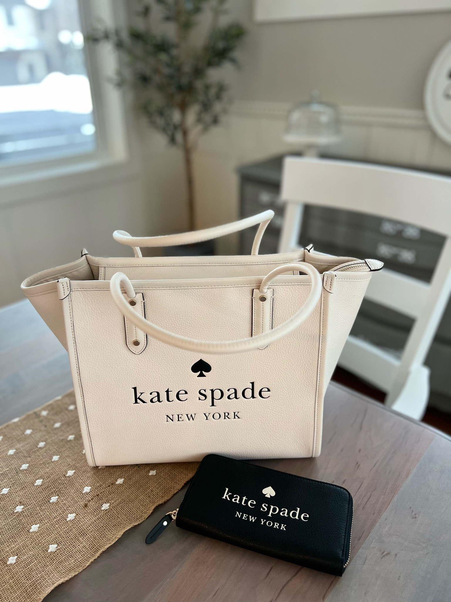 Kate Spade New York Black Buffalo Check Ella Tote