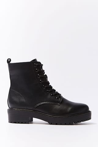 Faux Leather Combat Boots | Forever 21 (US)