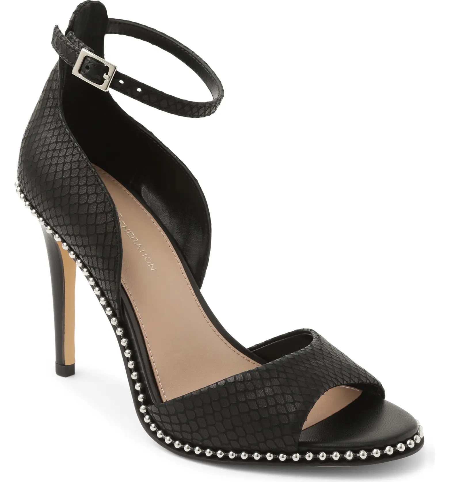 Jessika Snake Embossed Ankle Strap Sandal (Women) | Nordstrom