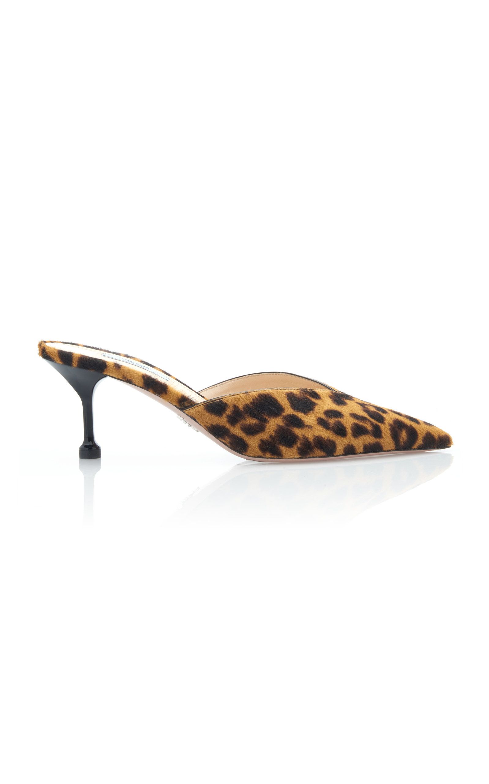 Prada Leopard-Print Calf Hair Mules | Moda Operandi (Global)