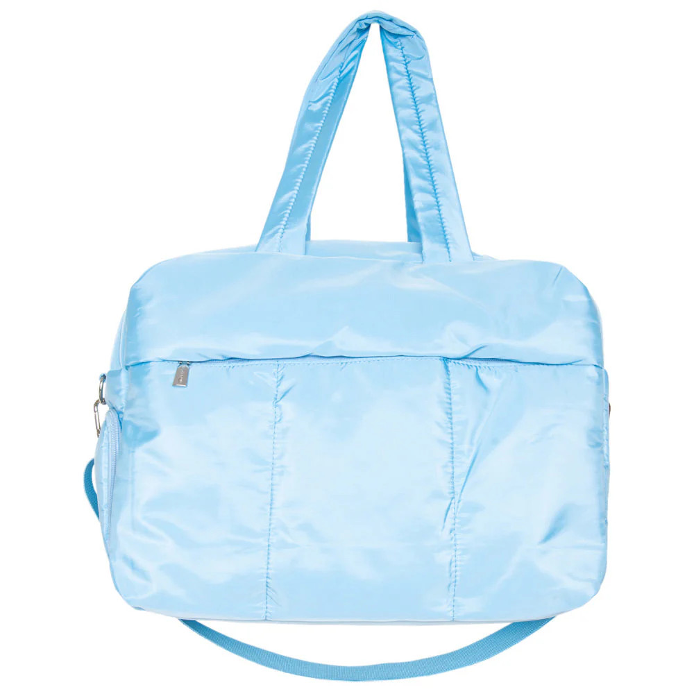 Light Blue Weekender Bag w/ Pass-Thru Slip | Katydid.com