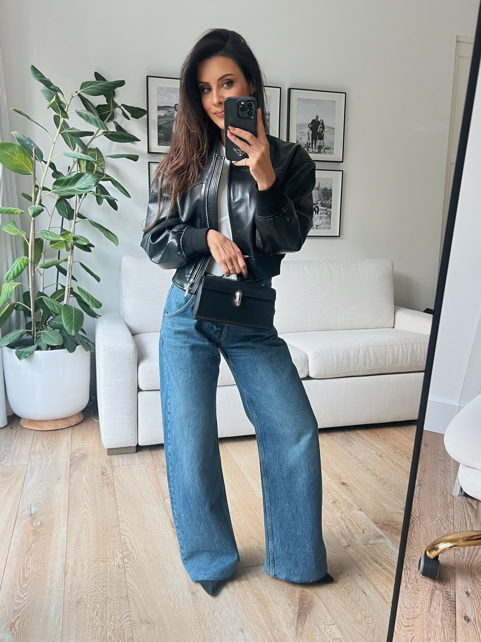 The barrel jeans I’m obsessed with their bit on the pricey side and I’m normally a size 25 but wear a 24 in these. Also, this bomber jacket is amazing. Wearing an extra small.