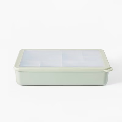 8 Compartment Large Plastic Snack Bento Box Sage Green - Figmint™: Recycled PET, Dishwasher & M... | Target