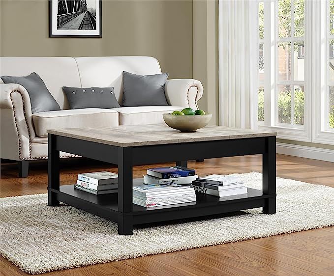 Ameriwood Home Carver Coffee Table, Black | Amazon (US)