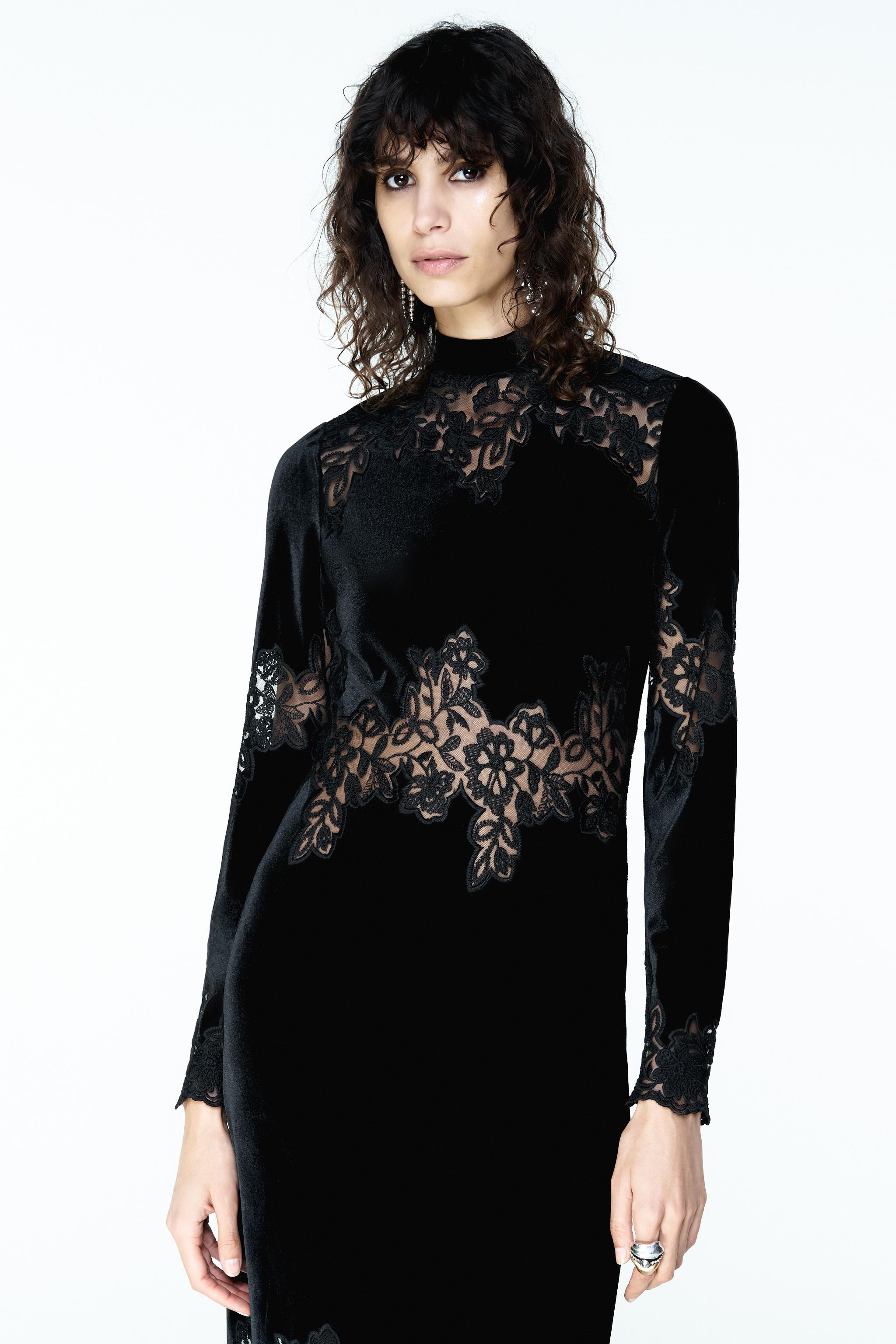VELVET LACE DRESS | Zara US