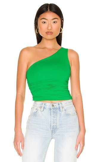 Anna Ruched Top in Green | Revolve Clothing (Global)