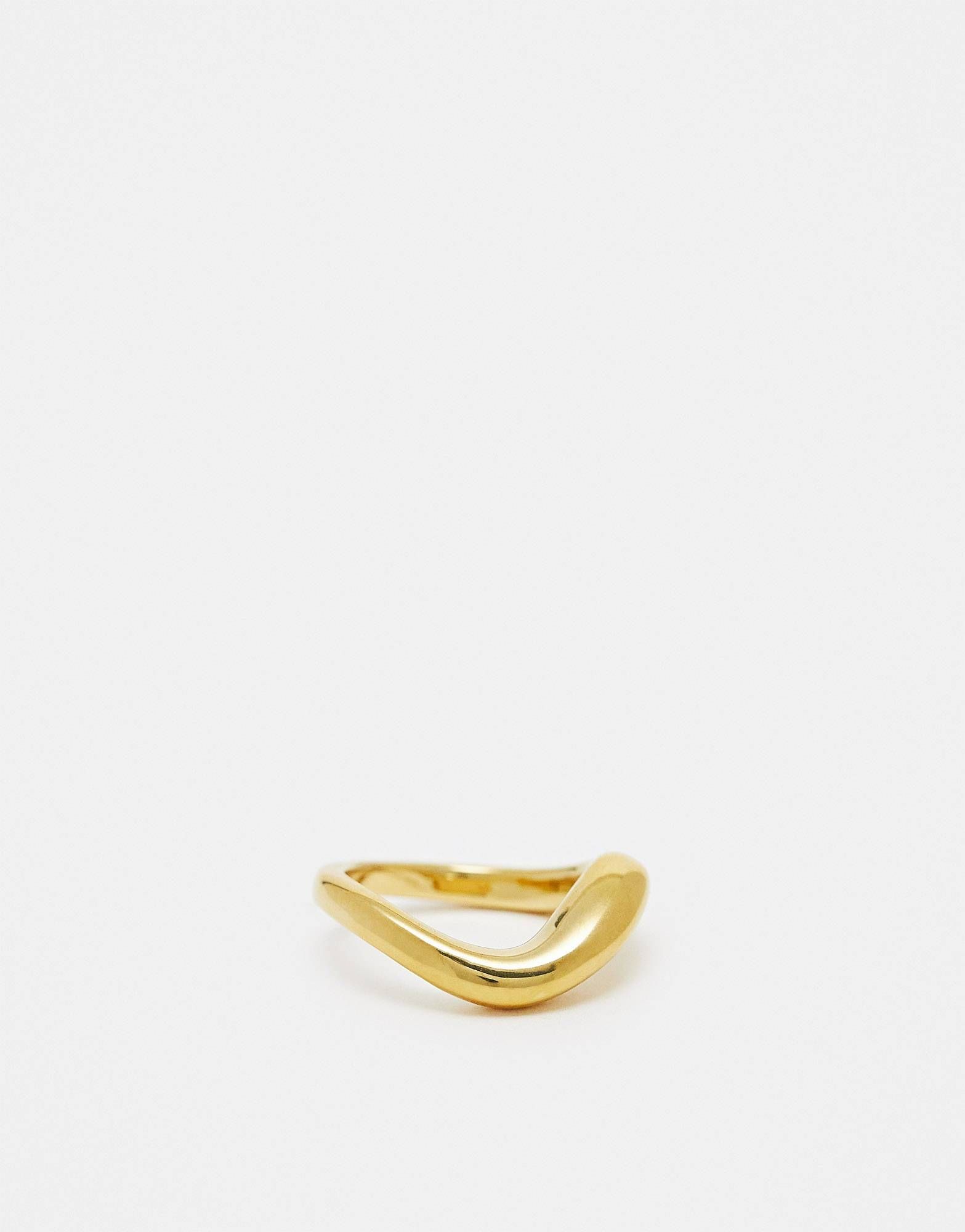 & Other Stories ring with diamante detail in gold | ASOS (Global)