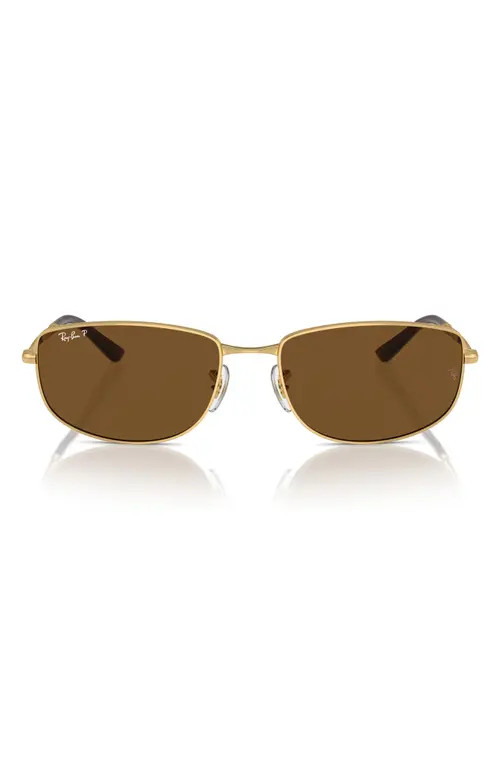 Ray-Ban 56mm Irregular Sunglasses in Gold/brown at Nordstrom | Nordstrom